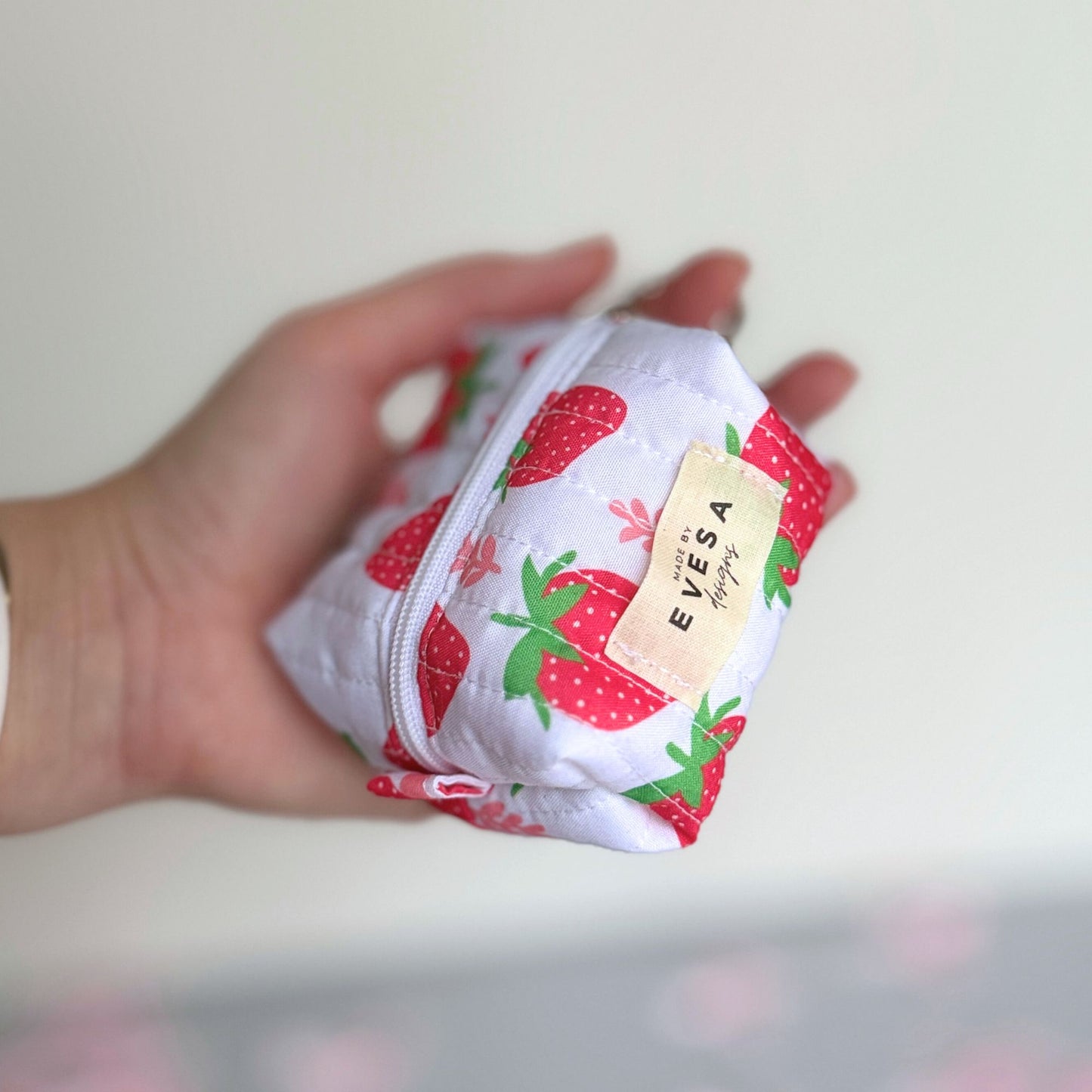 Sweet Strawberry Keychain Coin Pouch