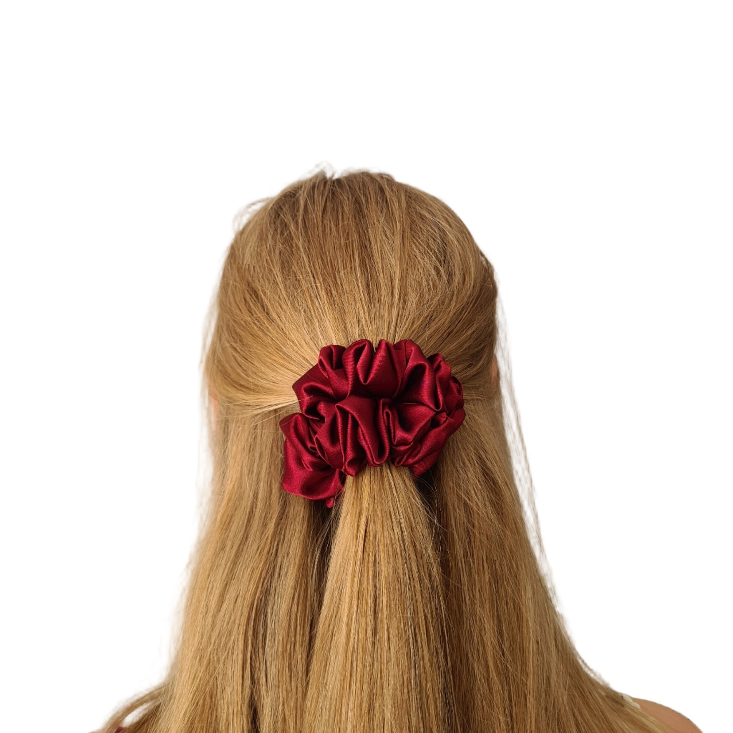 Red Satin Scrunchie