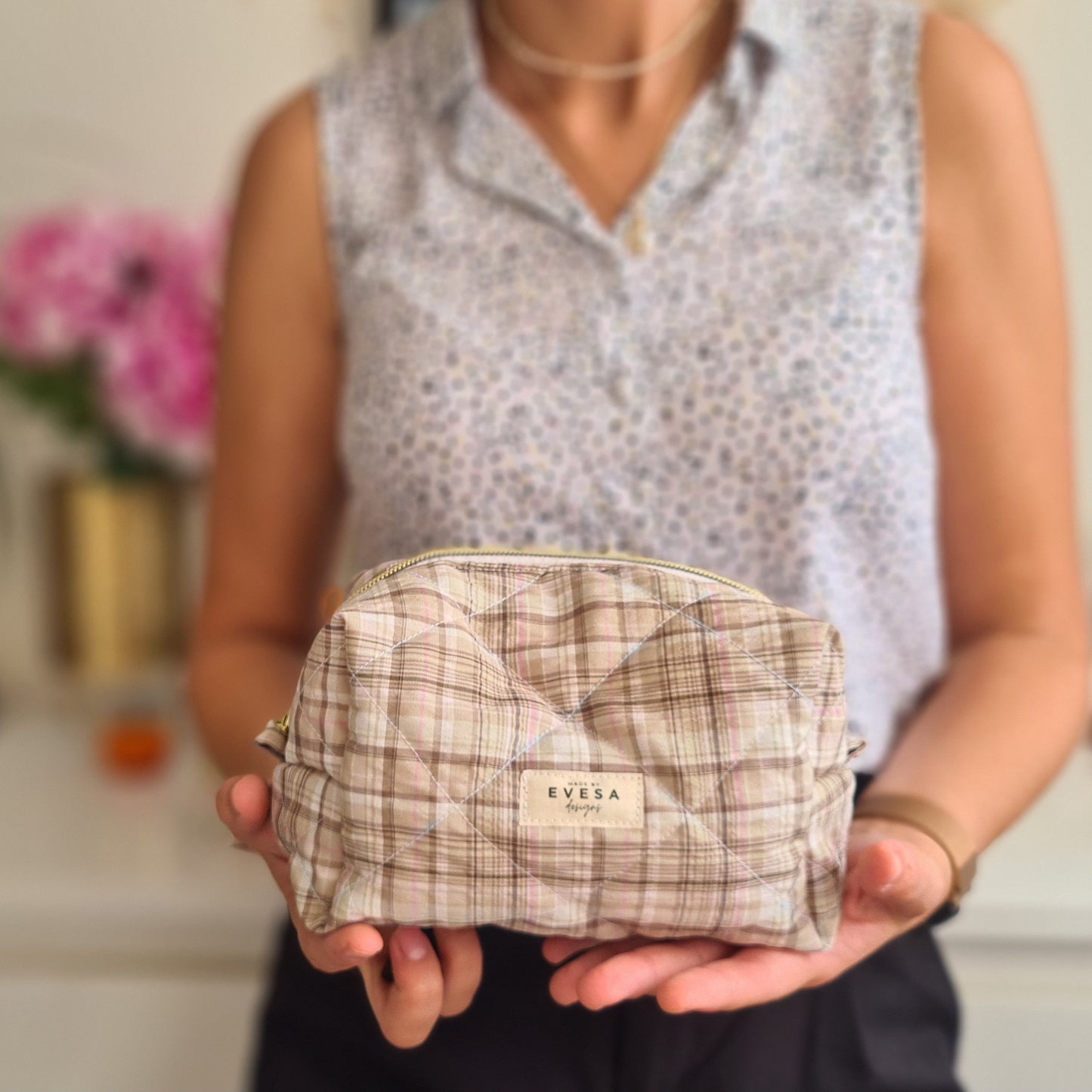 Cappuccino Carry All Makeup bag