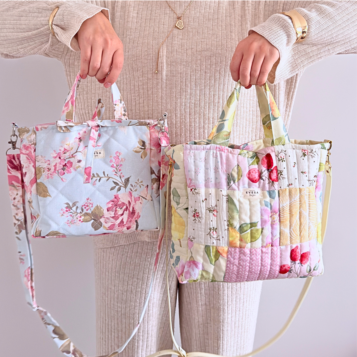 MINI Tote Bag PDF Pattern 2 sizes - Instant Download Pattern with Instructions