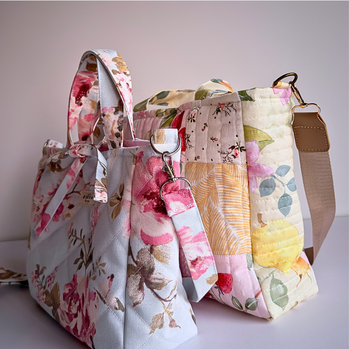 MINI Tote Bag PDF Pattern 2 sizes - Instant Download Pattern with Instructions