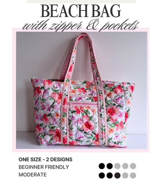Beach Bag PDF Pattern 2 designs - Instant Download Pattern with Instructions