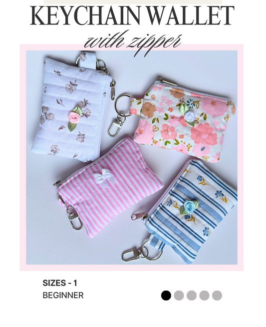 MINI Keychain Wallet PDF Pattern - Downloadable Pattern with Instructions