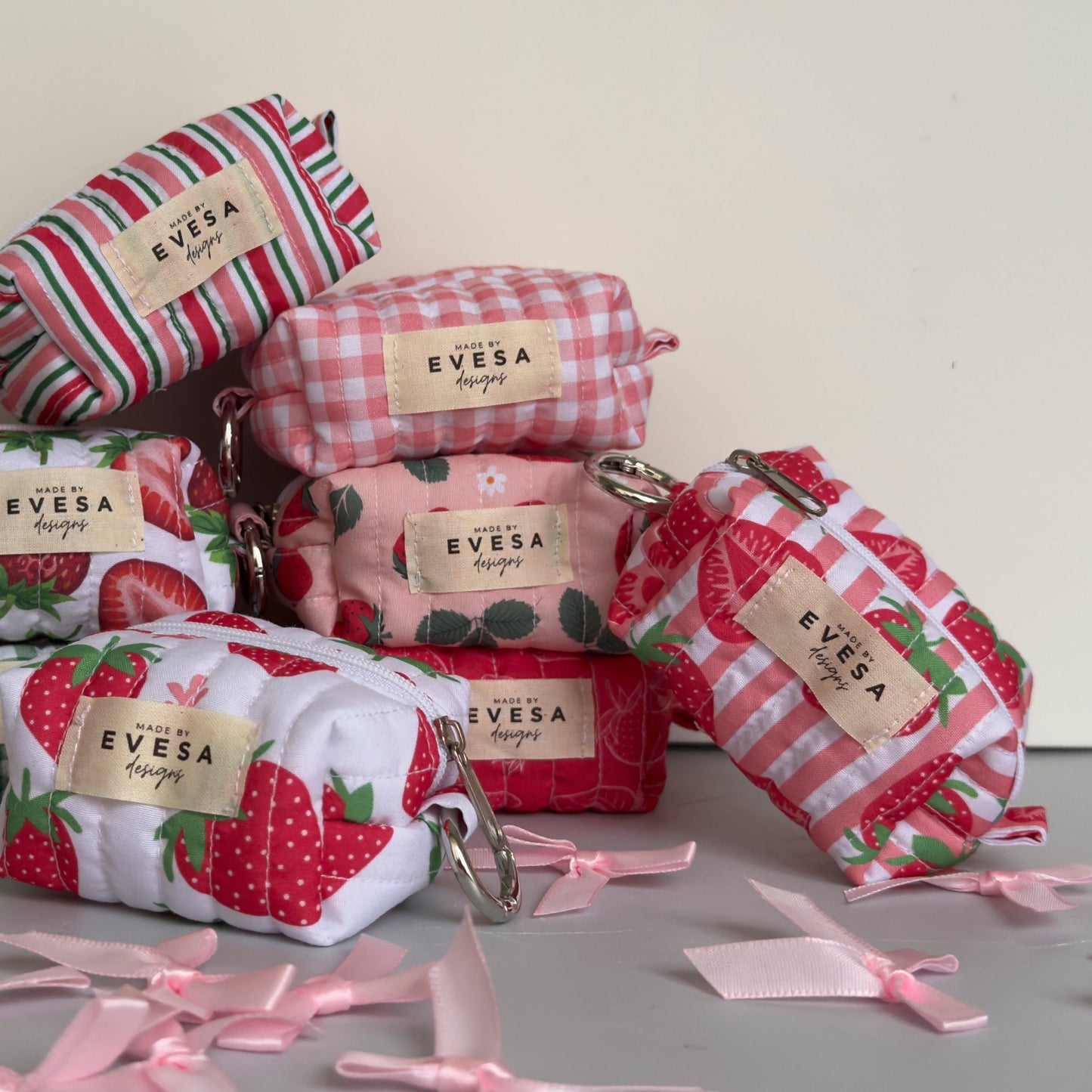 Sweet Strawberry Keychain Coin Pouch