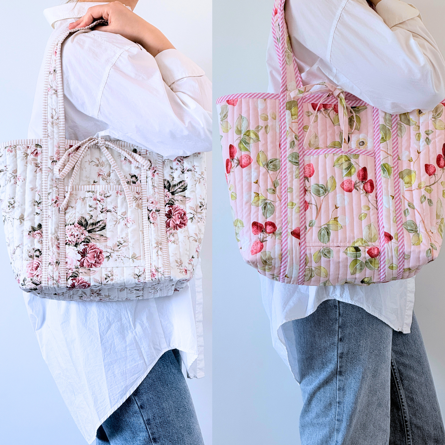 Tote Bag PDF Pattern 2 sizes - Instant Download Pattern with Instructions