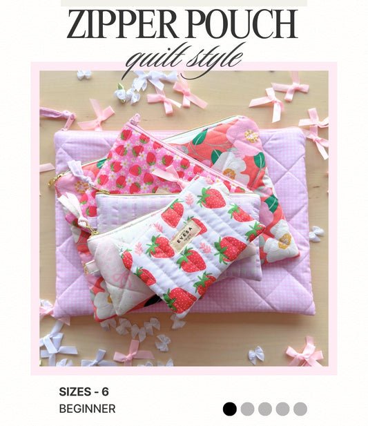 Zipper Pouch PDF Pattern - Downloadable Pattern with Instructions