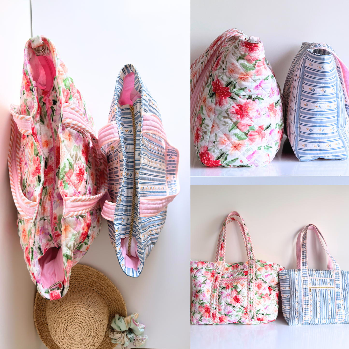 LILA Tote Bag PDF Pattern 2 sizes - Instant Download Pattern with Instructions
