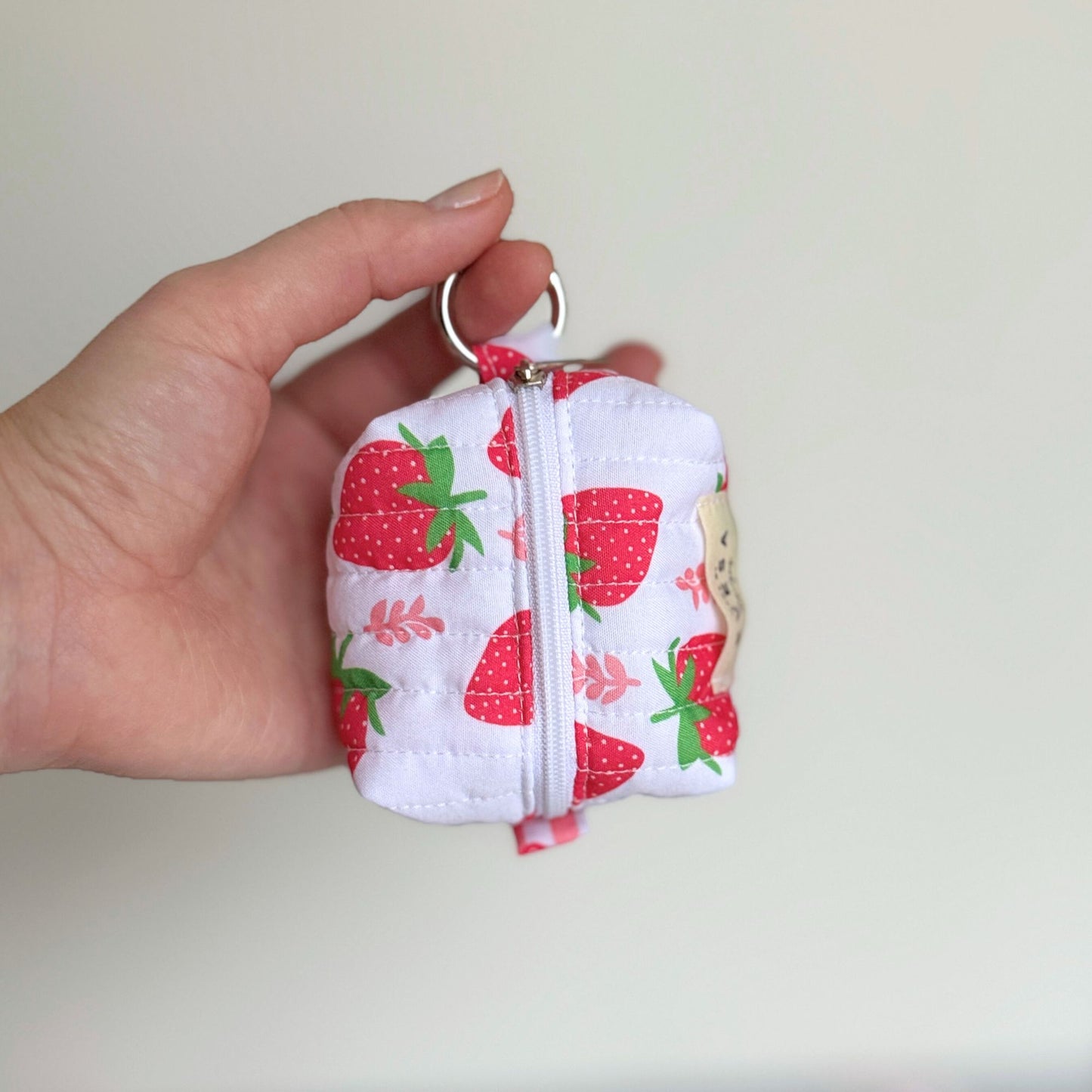 Sweet Strawberry Keychain Coin Pouch